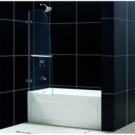 Dreamline DreamLine SHDR-3534586-04 DreamLine AQUA UNO 34 x 58 Single Panel Hinged Tub Door SHDR-3534586-04